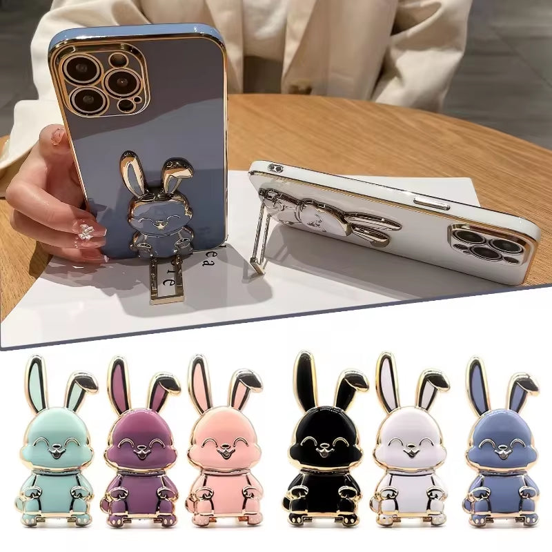 Finger Ring Phone Holder Desktop Ultra-Thin Cartoon Rabbit Phone