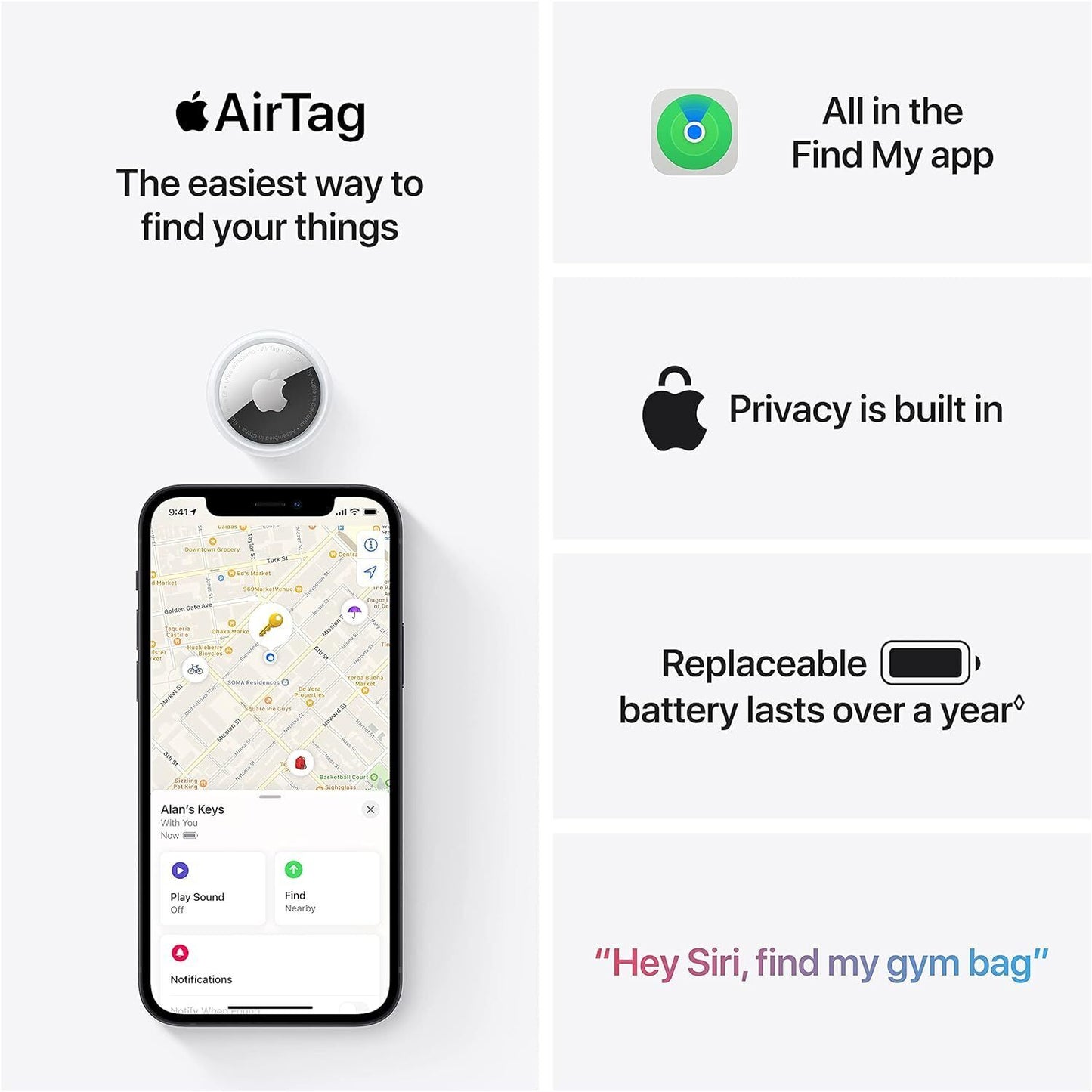 Brand New Apple Airtag - White - Pack of 1,2,3,4