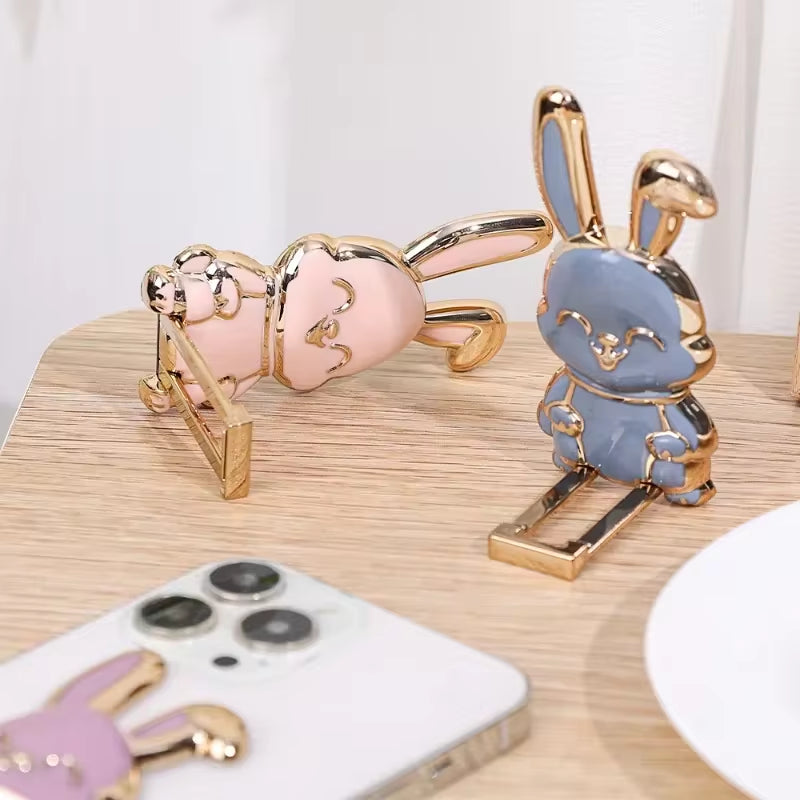 Finger Ring Phone Holder Desktop Ultra-Thin Cartoon Rabbit Phone