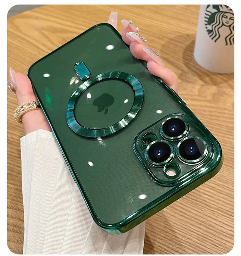 Luxury Transparent Magnetic for Magsafe Wireless Charging Case