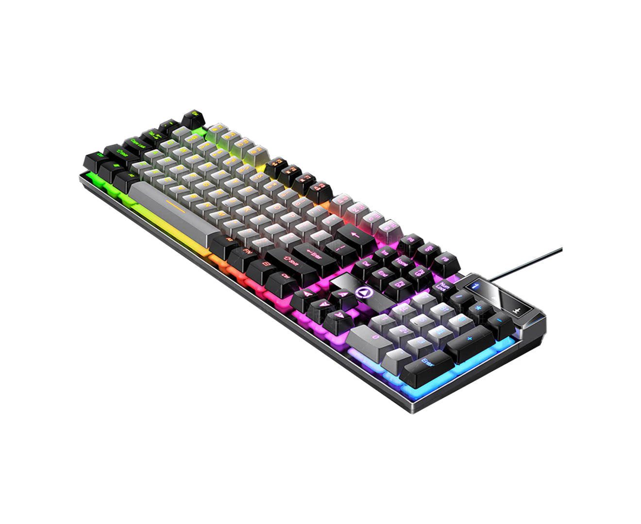 104 Keys Mechanical Gaming Keyboard Wired Backlit Keyboard - Grey