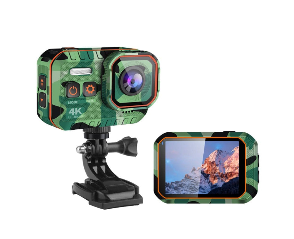 4K Resolution HD Waterproof Sports Action Mini Cameras- USB Charging - Black