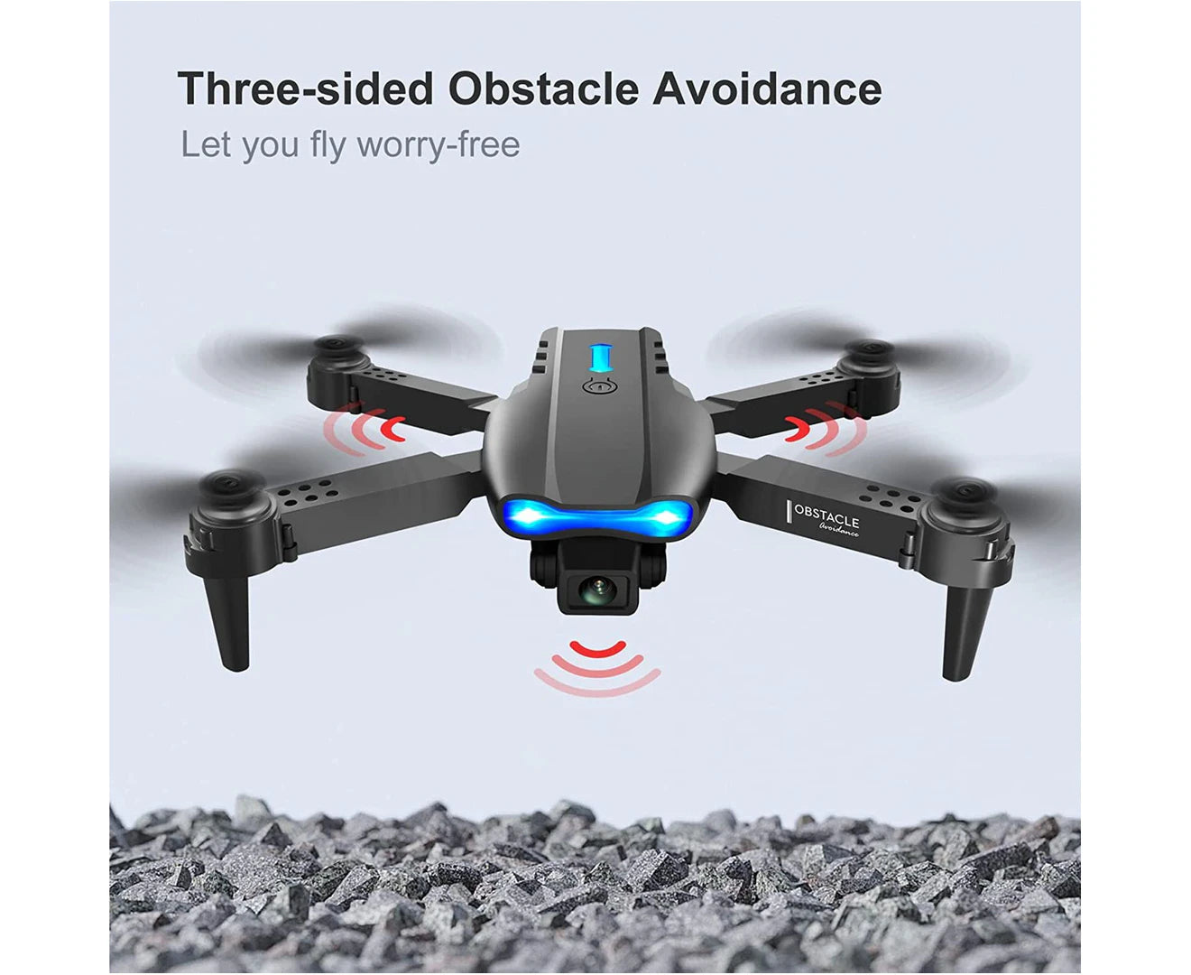 RC Drone with 4K Camera, Mini Drone for Kids and Adults, RC Quadcopter with 3D Flips, Obstacle Avoidance, Trajectory Flight