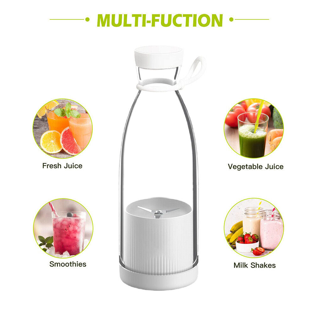 Portable USB Electric Fruit Juicer Blender Bottle Juice Shaker Smoothie Maker