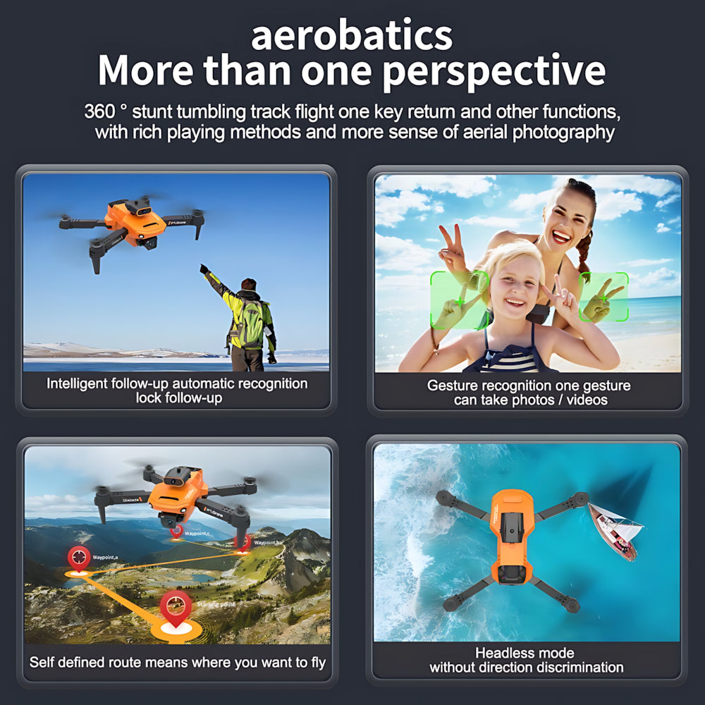 8K Drone with HD Camera GPS Drones Wifi FPV Foldable RC Quadcopter 3Battery Gift