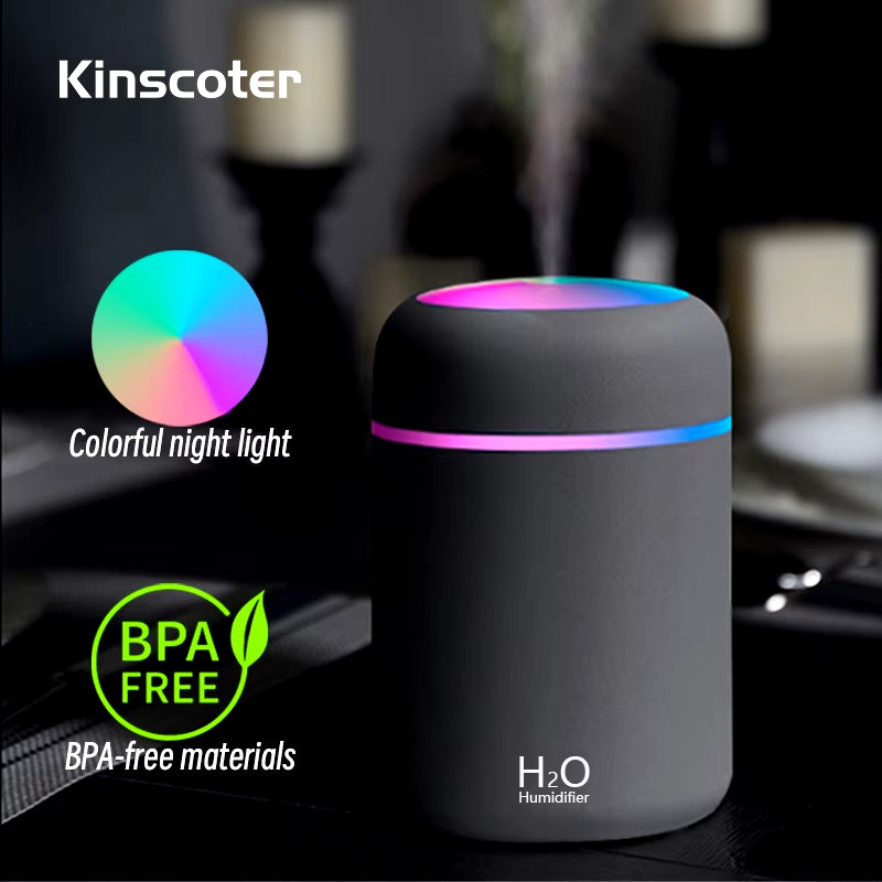300Ml H2O Air Humidifier Portable Mini USB Aroma Diffuser with Cool Mist for Bedroom Home Car Plants Purifier Humificador