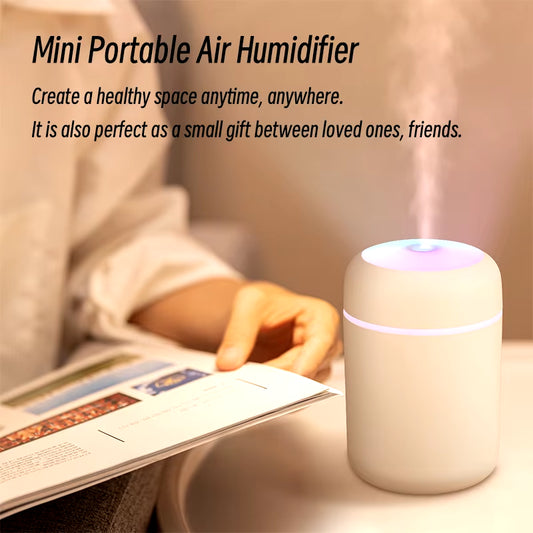 300Ml H2O Air Humidifier Portable Mini USB Aroma Diffuser with Cool Mist for Bedroom Home Car Plants Purifier Humificador