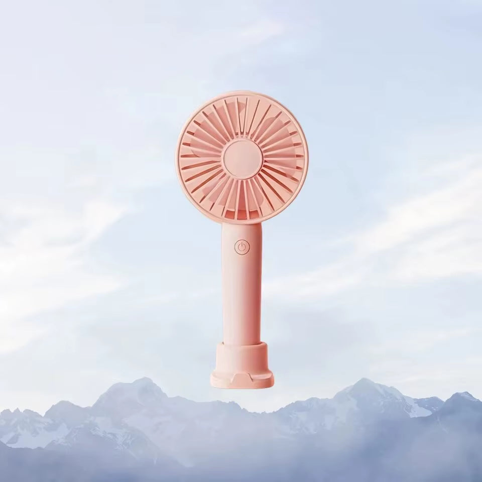 Usb Charging Handheld Fan Turbine Wind Portable Mini Hand Fan Stand Desk Fan