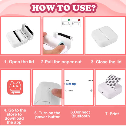 Mini Thermal Label Printer Smart Pocket Portable 