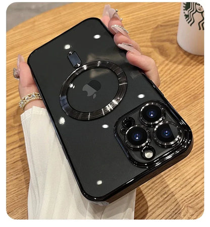 Luxury Transparent Magnetic for Magsafe Wireless Charging Case
