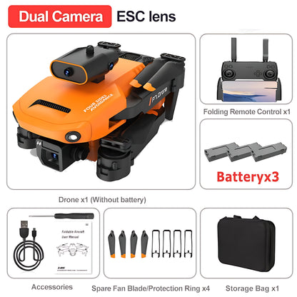 8K Drone with HD Camera GPS Drones Wifi FPV Foldable RC Quadcopter 3Battery Gift