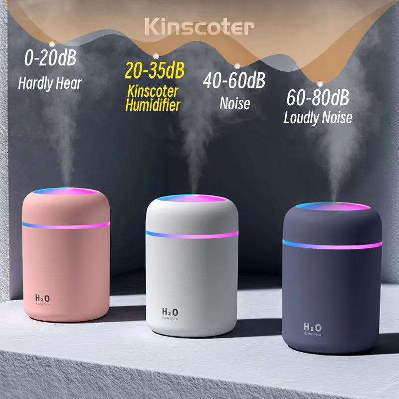 300Ml H2O Air Humidifier Portable Mini USB Aroma Diffuser with Cool Mist for Bedroom Home Car Plants Purifier Humificador
