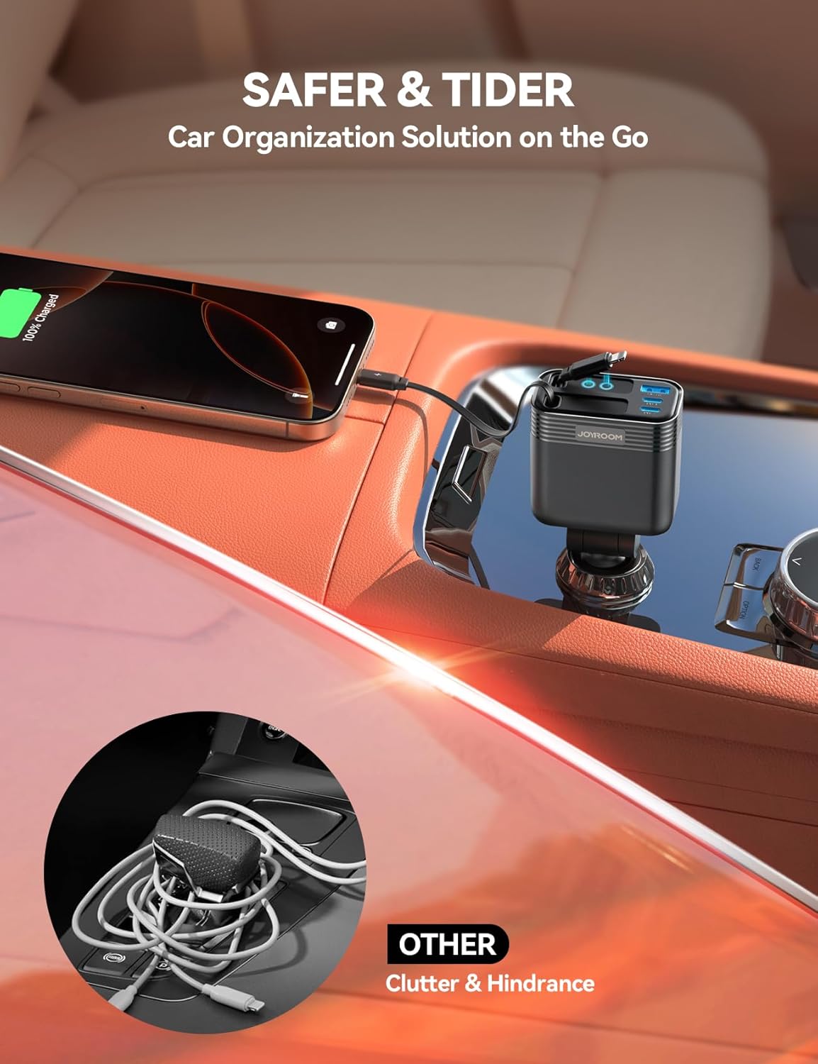 Retractable Car Charger [5 Port Fast Charging] 