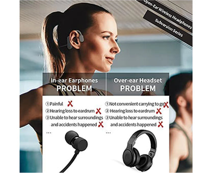 Wireless Sports Headphones with Mic Bluetooth 5.0 Waterproof and Sweatproof Headphones - Gray