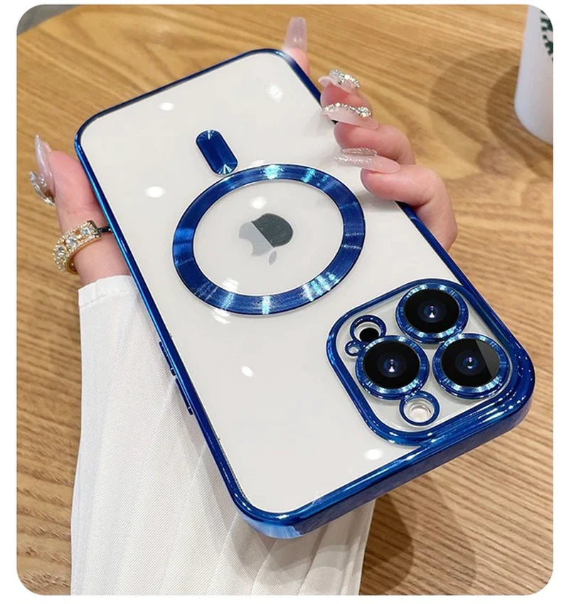 Luxury Transparent Magnetic for Magsafe Wireless Charging Case
