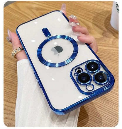 Luxury Transparent Magnetic for Magsafe Wireless Charging Case