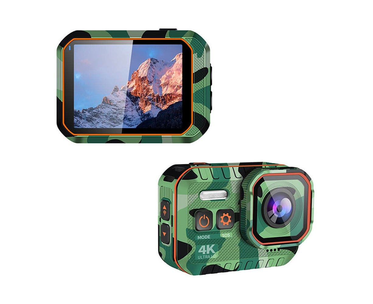 4K Resolution HD Waterproof Sports Action Mini Cameras- USB Charging - Black