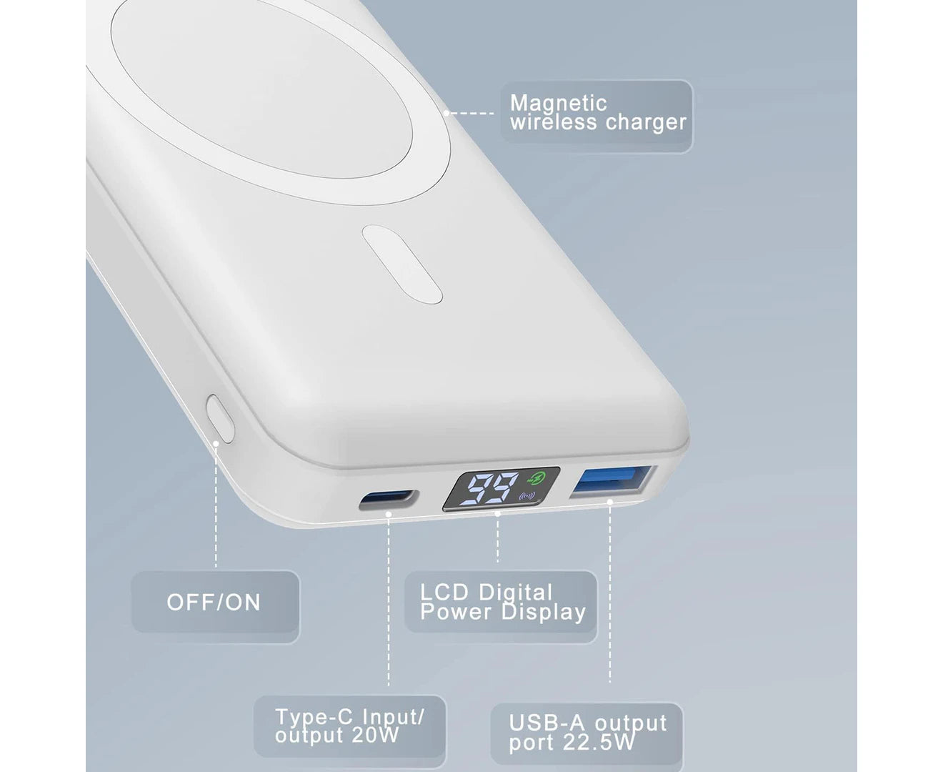 Magnetic Power Bank Wireless Charger 