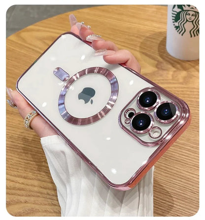 Luxury Transparent Magnetic for Magsafe Wireless Charging Case