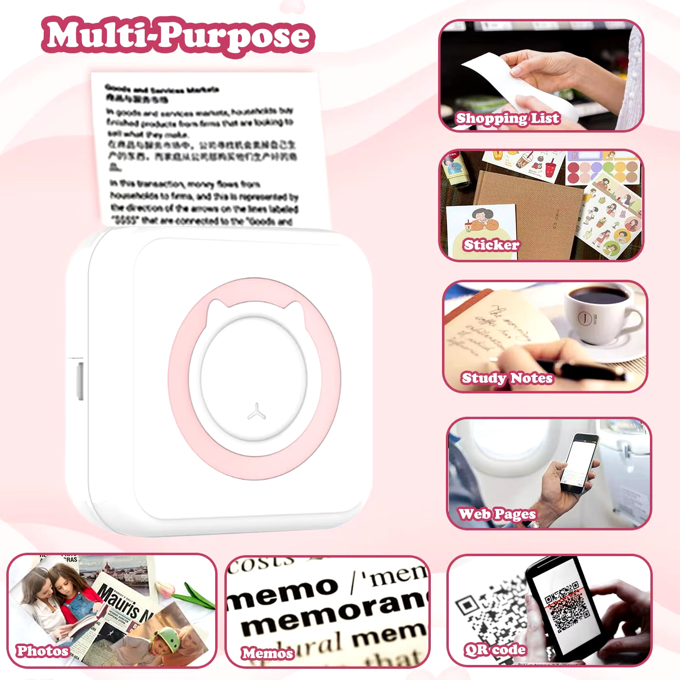 Mini Thermal Label Printer Smart Pocket Portable 