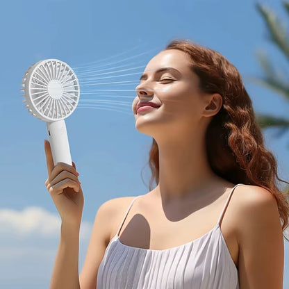 Usb Charging Handheld Fan Turbine Wind Portable Mini Hand Fan Stand Desk Fan