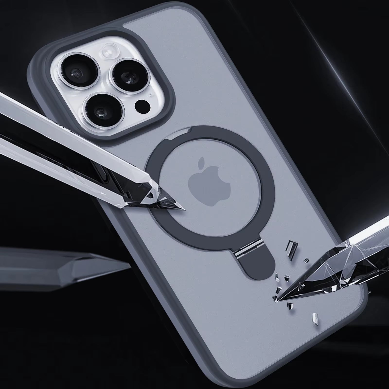 Magnetic Stand Phone Case with Ring Kickstand for  15 Pro Max 14 plus 13 12 11 Cases with Lens Protector Matte Cover