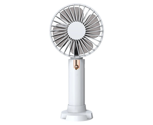 Portable Fan Freestanding Strong Wind ABS Cool You down Desk Fan for Travel-White