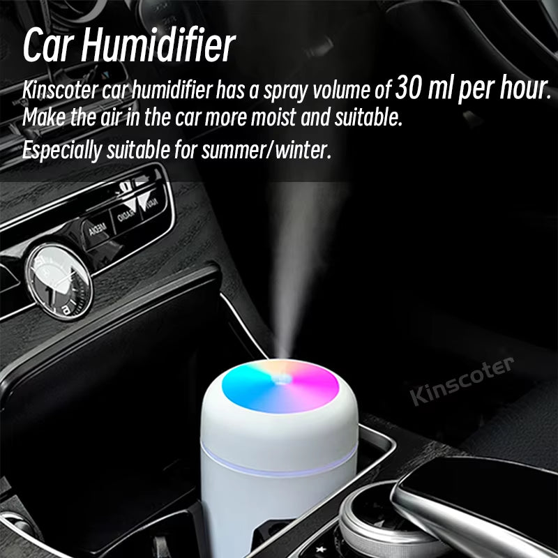 300Ml H2O Air Humidifier Portable Mini USB Aroma Diffuser with Cool Mist for Bedroom Home Car Plants Purifier Humificador