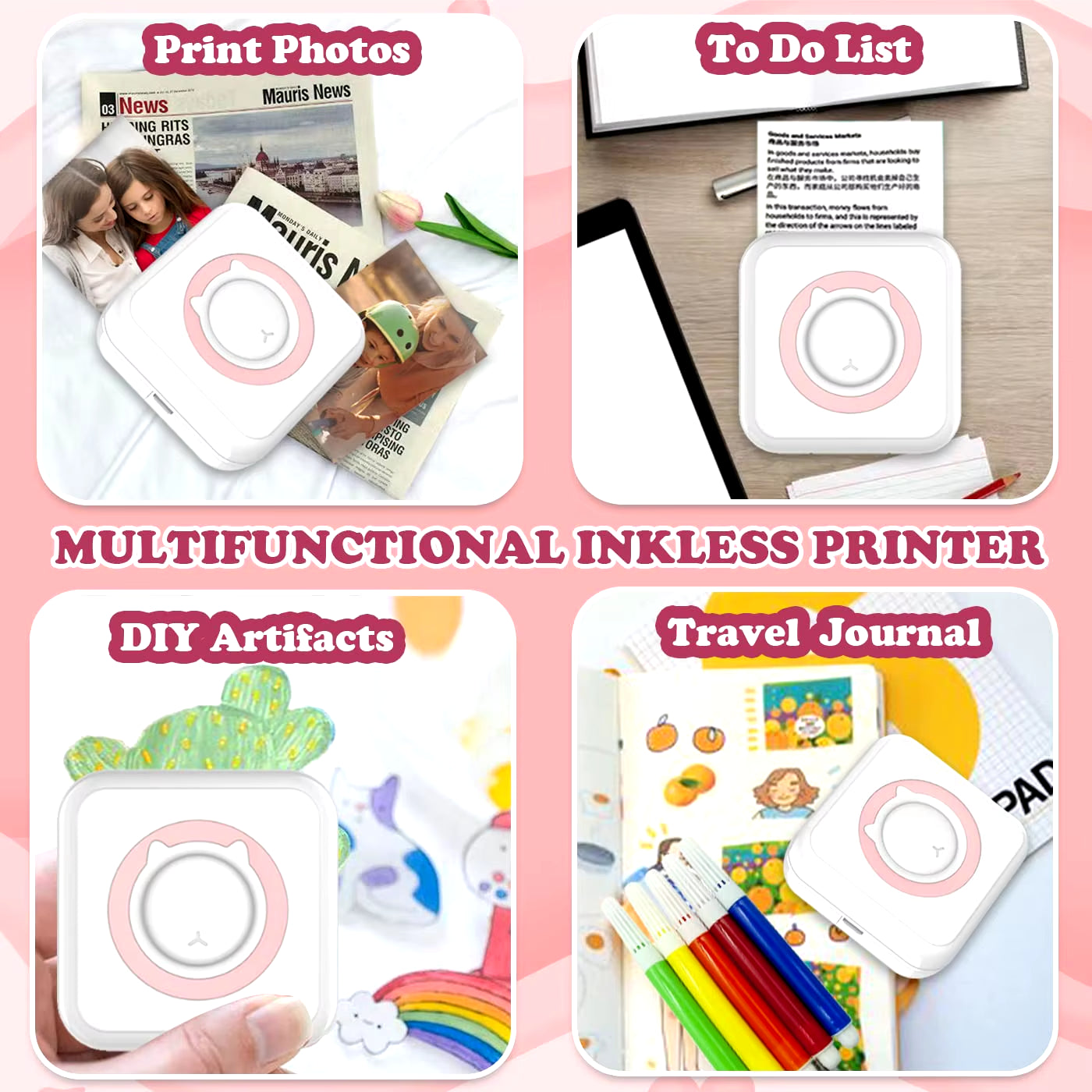 Mini Thermal Label Printer Smart Pocket Portable 