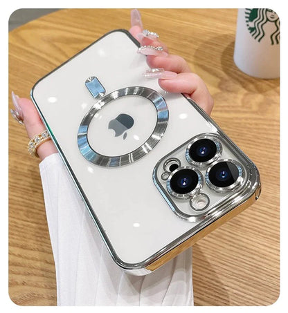 Luxury Transparent Magnetic for Magsafe Wireless Charging Case