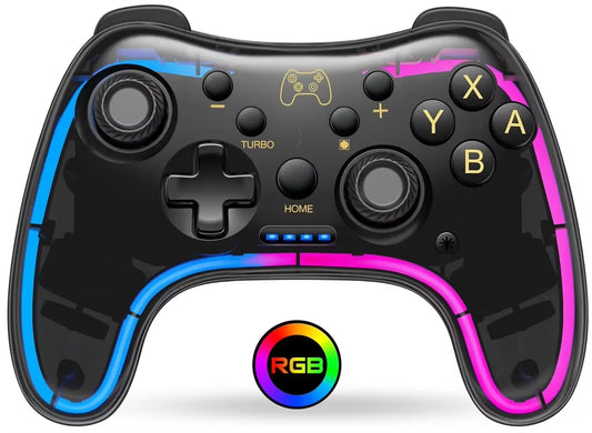 Controller with RGB Breathing LED, Switch Controllers Remote Supports Multi-Platform&App with Turbo