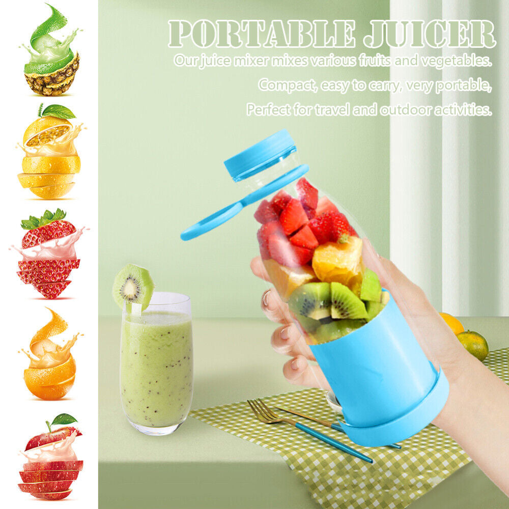 Portable USB Electric Fruit Juicer Blender Bottle Juice Shaker Smoothie Maker