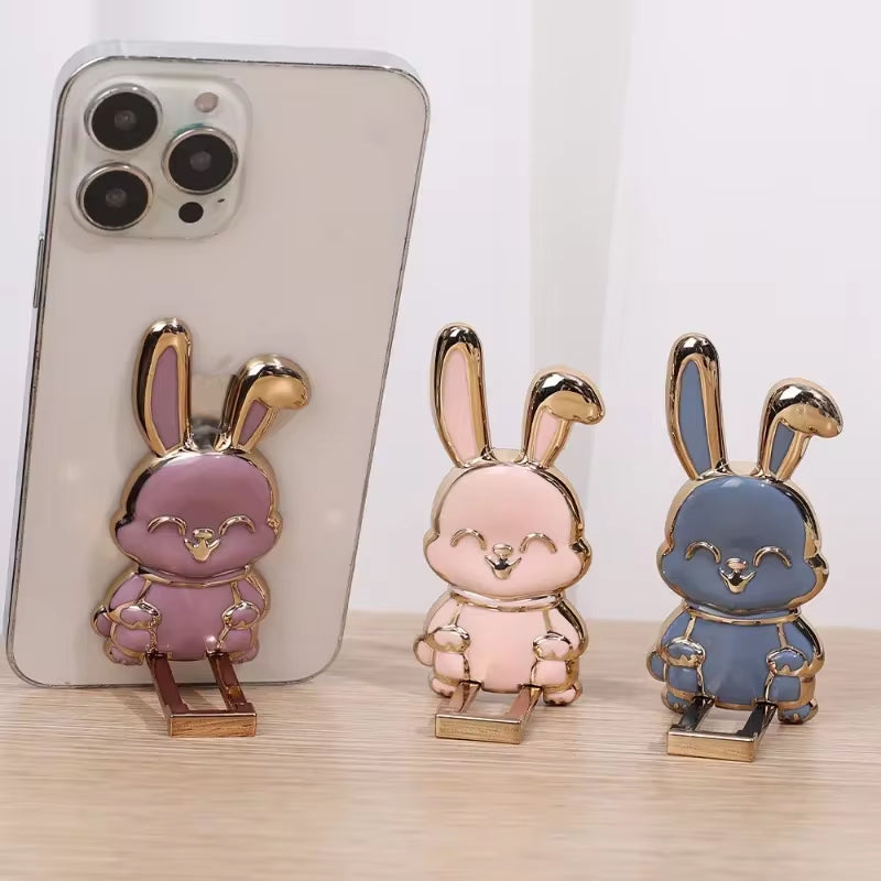 Finger Ring Phone Holder Desktop Ultra-Thin Cartoon Rabbit Phone 